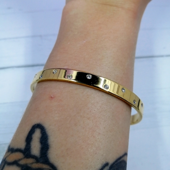 Swarovski Jewelry - Swarovski Brand Gold & Swarovski Crystal Bangle